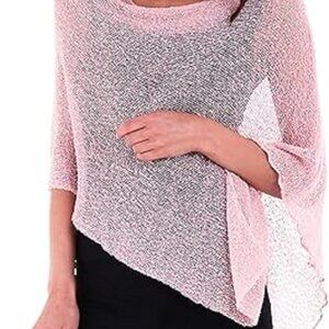 Women's Sheer Mesh Cover Up Lightweight Summer Poncho Top Asymmetrical Beach